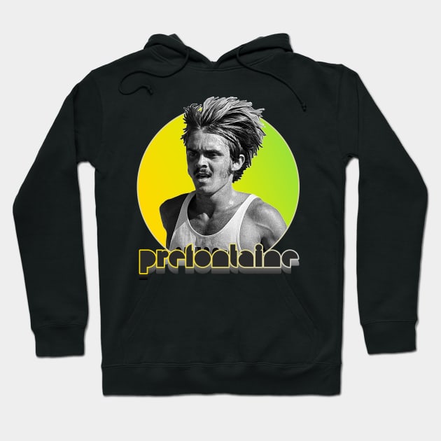 Retro Steve Prefontaine Oregon Fade Hoodie by darklordpug